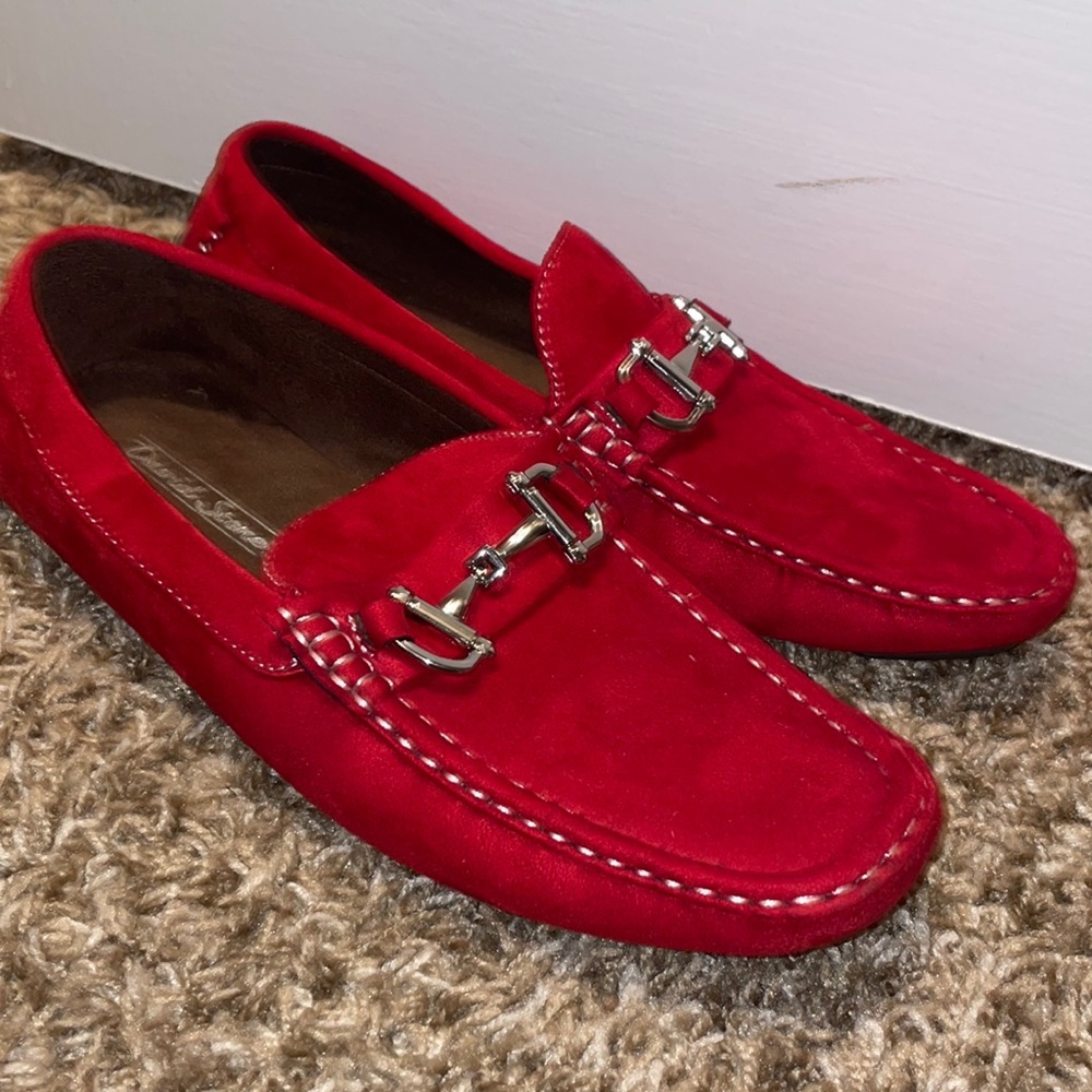 Red David Stone Loafers
